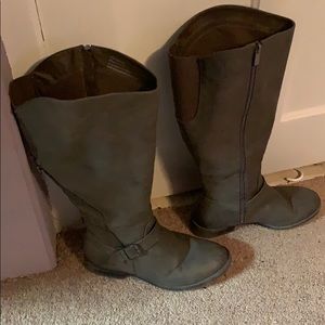 Dark Grey Gray Women’s Wide Boots 10